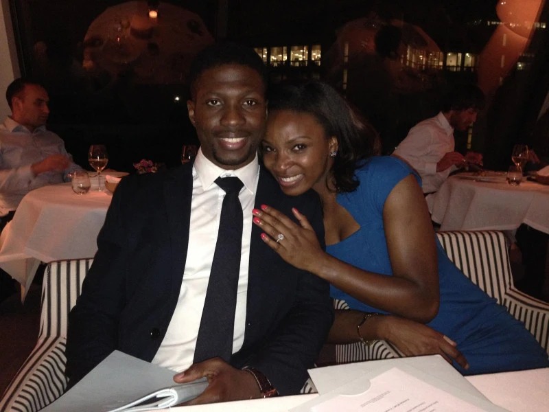 Deborah and Ayo on their engagement